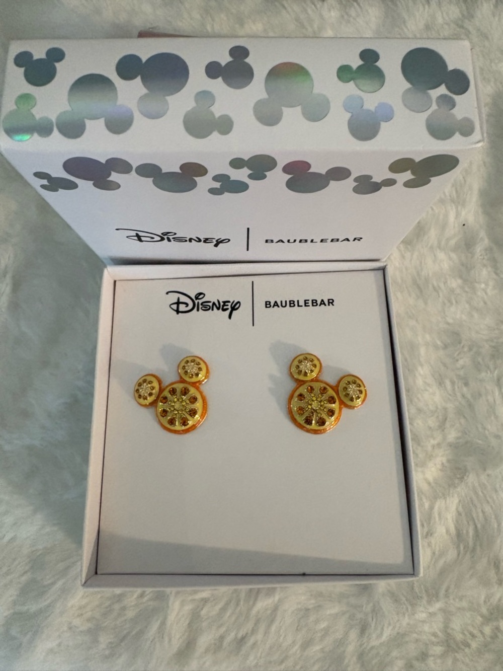 Disney x BaubleBar Gold Mickey Stud Earrings